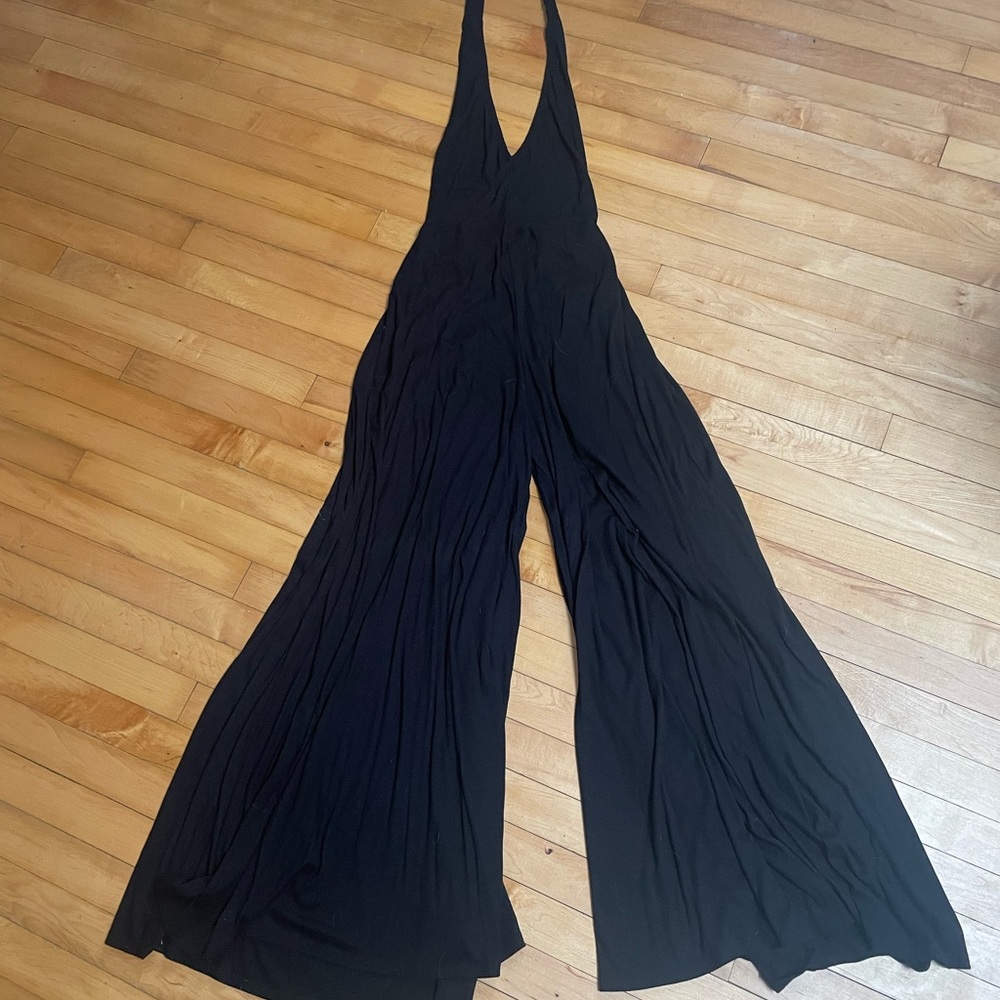 Free people backless, halter jump suit. Worn once.
